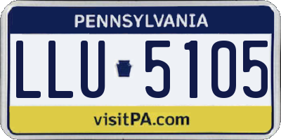 PA license plate LLU5105