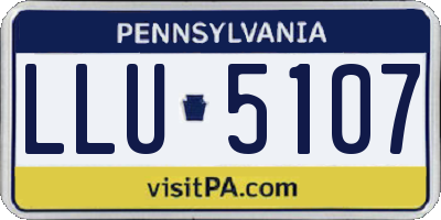 PA license plate LLU5107