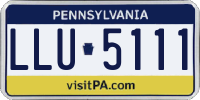 PA license plate LLU5111