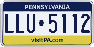 PA license plate LLU5112