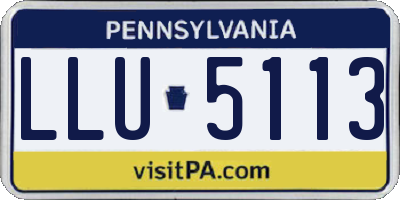 PA license plate LLU5113