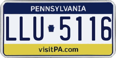 PA license plate LLU5116