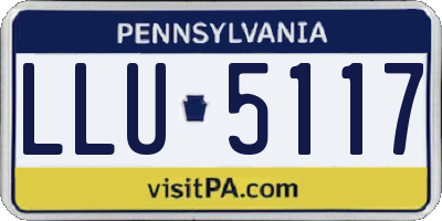 PA license plate LLU5117