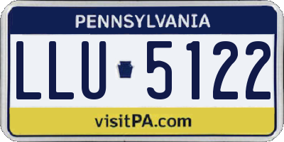 PA license plate LLU5122