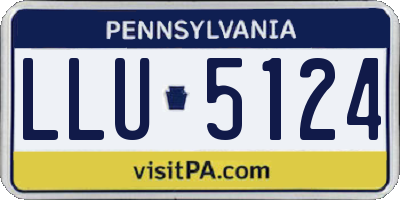 PA license plate LLU5124