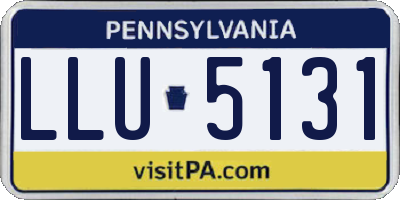 PA license plate LLU5131
