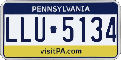 PA license plate LLU5134