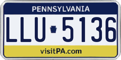 PA license plate LLU5136