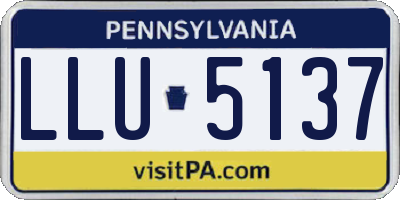 PA license plate LLU5137