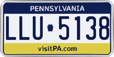 PA license plate LLU5138