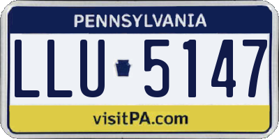 PA license plate LLU5147