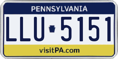 PA license plate LLU5151