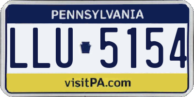 PA license plate LLU5154
