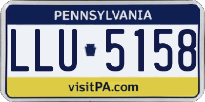 PA license plate LLU5158