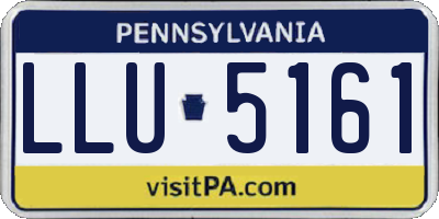 PA license plate LLU5161