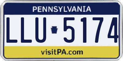 PA license plate LLU5174