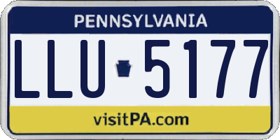 PA license plate LLU5177