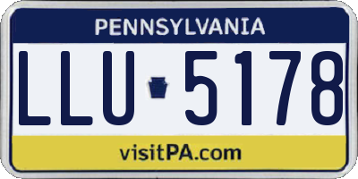 PA license plate LLU5178