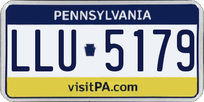 PA license plate LLU5179