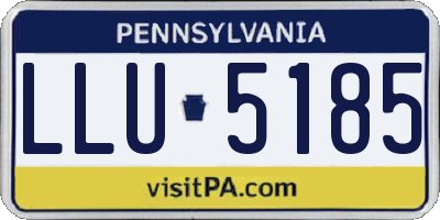 PA license plate LLU5185