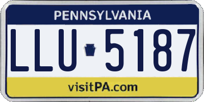PA license plate LLU5187