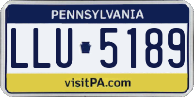PA license plate LLU5189