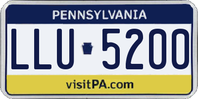 PA license plate LLU5200