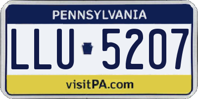 PA license plate LLU5207