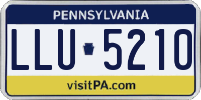 PA license plate LLU5210