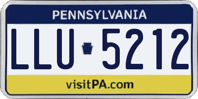 PA license plate LLU5212
