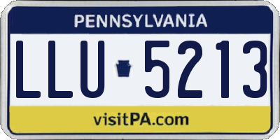 PA license plate LLU5213