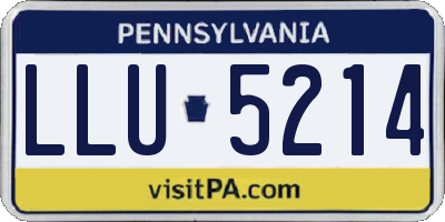 PA license plate LLU5214