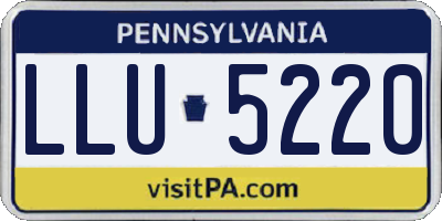 PA license plate LLU5220