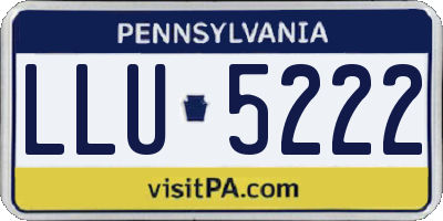 PA license plate LLU5222