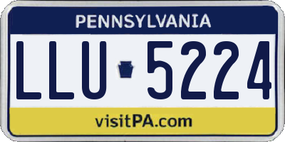 PA license plate LLU5224