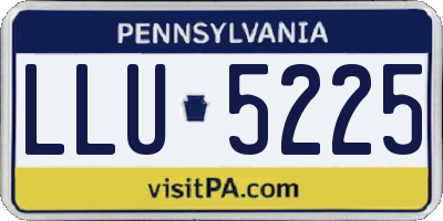 PA license plate LLU5225