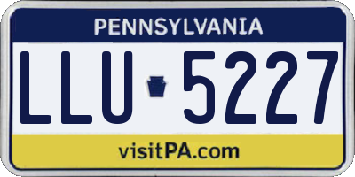 PA license plate LLU5227