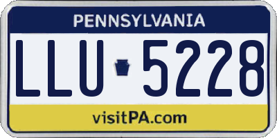 PA license plate LLU5228