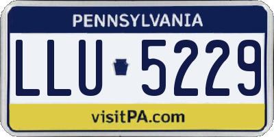 PA license plate LLU5229