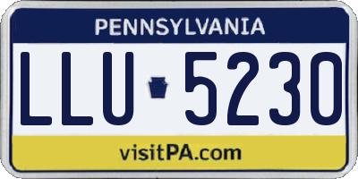 PA license plate LLU5230