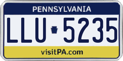 PA license plate LLU5235