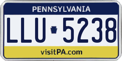PA license plate LLU5238