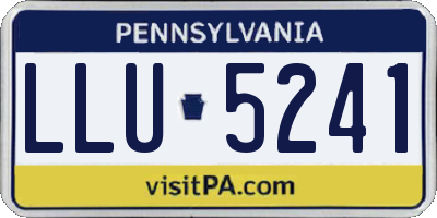 PA license plate LLU5241