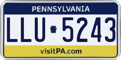 PA license plate LLU5243