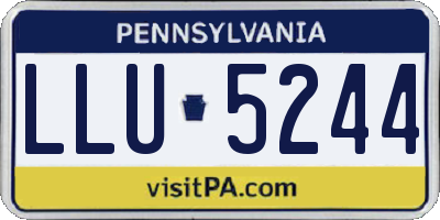 PA license plate LLU5244