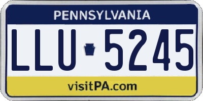 PA license plate LLU5245