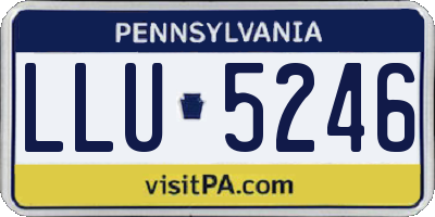 PA license plate LLU5246