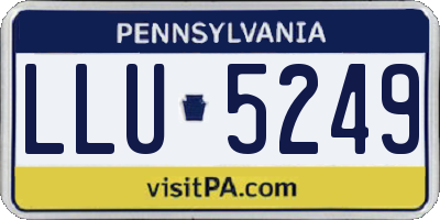PA license plate LLU5249