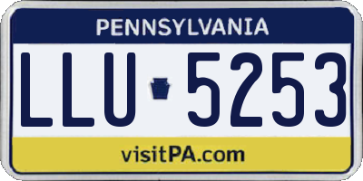 PA license plate LLU5253