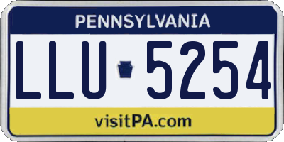 PA license plate LLU5254